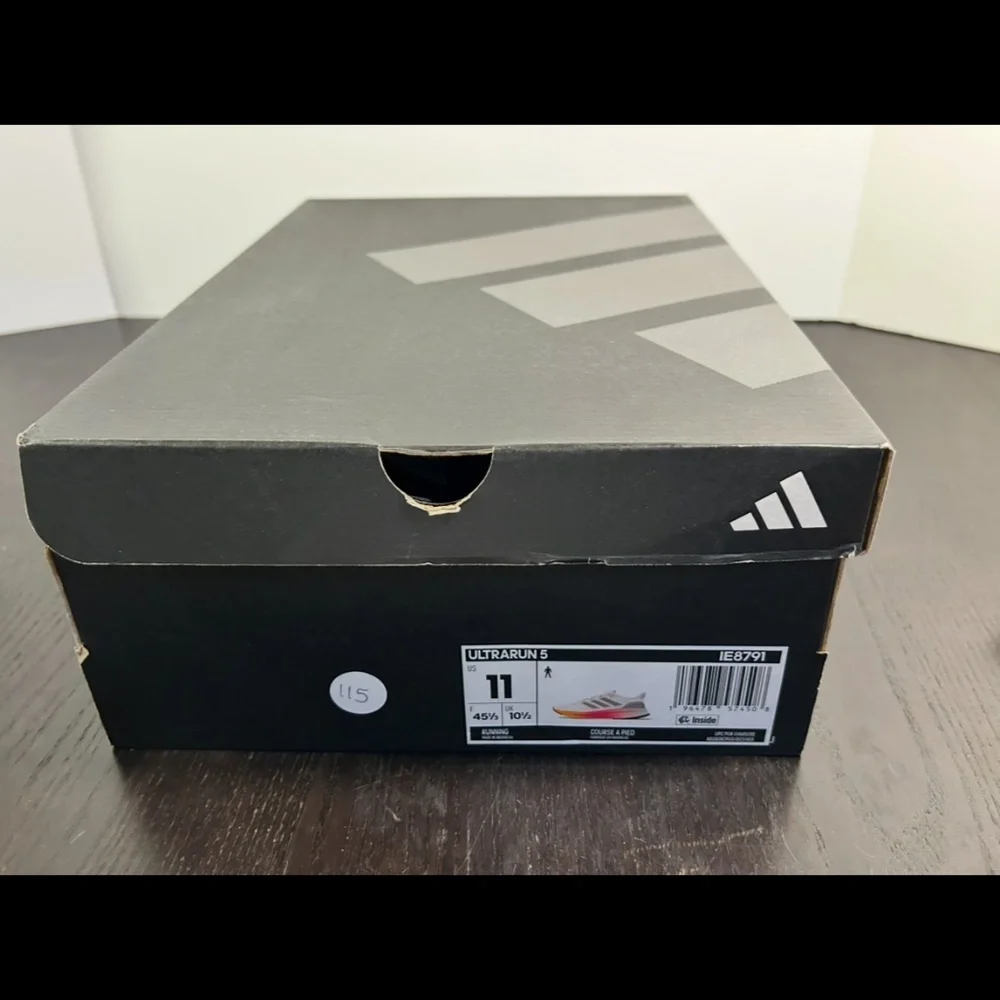 Adidas UltraRun 5 Running Shoes Sneakers White/Grey/Pink/Yellow Mens 11/Woman 12